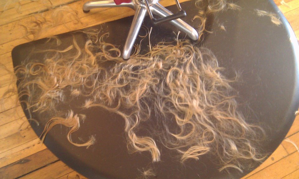 Cutting hair, and letting go.